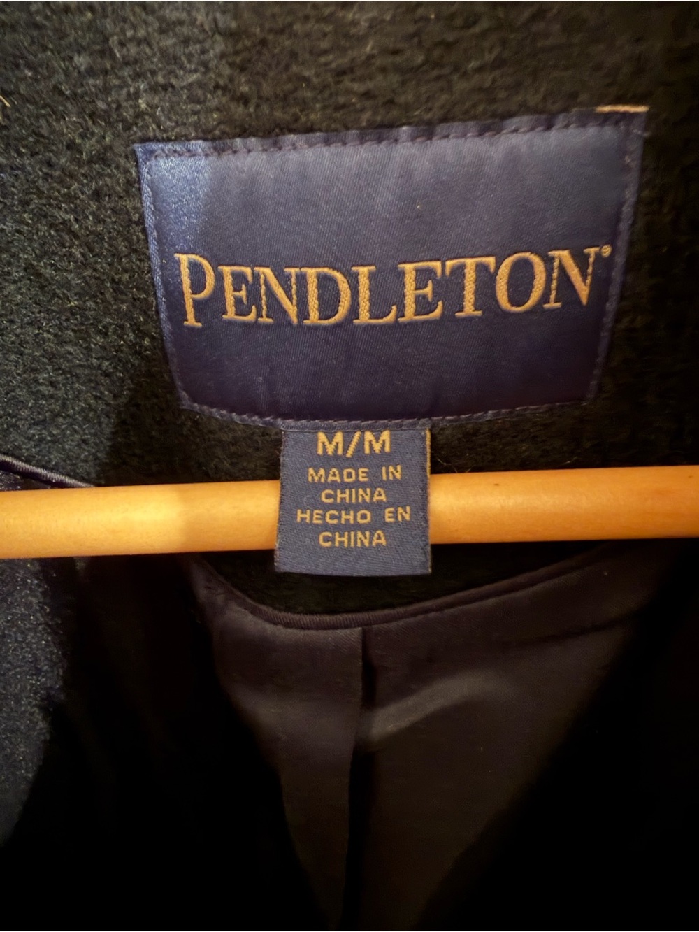 Pendleton Brown and Cream Plaid Zip-Front Wool Peacoat - Picture 2 of 6